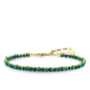 【送料無料】ブレスレット アクセサリ— トーマスイエローゴールドグリーンマラカイトブレスレットgenuine thomas sabo yellow gold green malachite bracelet ta1714|hokushin