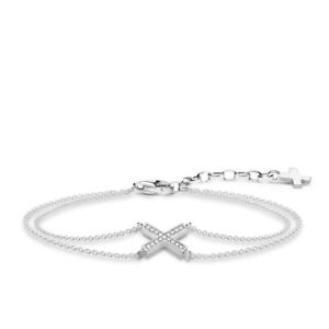 【送料無料】ブレスレット アクセサリ— トーマススターリングシルバーブレスレットgenuine thomas sabo sterling silver cz crisscross bracelet ta1659cz|hokushin