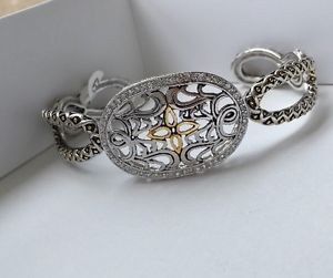 【送料無料】ブレスレット　アクセサリ&mdash;　バロックブレスレットスターリングシルバーbaroque bracelet sterling silver｜hokushin