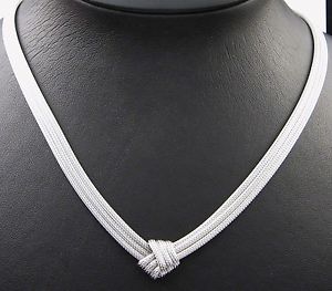 【送料無料】ブレスレット　アクセサリ&mdash;　ソリッドスターリングシルバーニットワイヤーネックレス｜hokushin
