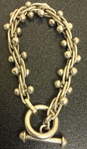 【送料無料】ブレスレット　アクセサリ―　スターリングリゾーツスターリングシルバーブレスレットグラムボールsilver sterling bracelet 8 42 grams beautiful toggle dangle balls
