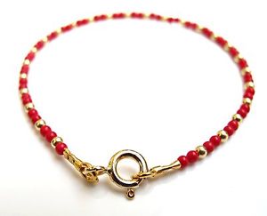 【送料無料】ブレスレット アクセサリ— ゴールドビーズビーズイエローコーラルレッドブレスレット14 k gold beads bead yellow coral red gemstone natural bracelet genuine small|hokushin