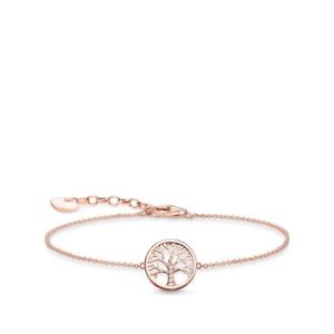 【送料無料】ブレスレット　アクセサリ―　トーマスローズゴールドライフブレスレットツリーgenuine thomas sabo rose gold cz tree of life bracelet 16cm19cm ta1828r