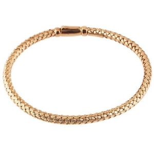 【送料無料】ブレスレット　アクセサリ&mdash;　スターリングシルバーローズゴールドブレスレットsterling silver rose gold plated braided bracelet｜hokushin