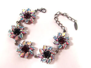 【送料無料】ブレスレット　アクセサリ&mdash;　ソーホーrブレスレットflora bloom flowerオロールナベットsoho bracelet flora bloom flower honed navette crystal aurore boreal｜hokushin