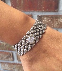 【送料無料】ブレスレット アクセサリ— セルジオグティエレスブレスレット auth liquid metal sergio gutierrez magnetic silver crystal bracelet rtb5|hokushin