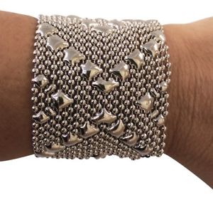 【送料無料】ブレスレット　アクセサリ―　メッシュブレスレットシルバーメッシュカフサイズシングルsg liquid metal maleficent mesh bracelet silver mesh cuff b105 all sizes