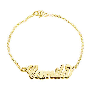 【送料無料】ブレスレット　アクセサリ―　ソリッドイエローゴールドブレスレット10k solid yellow gold beautiful personalized name bracelet special gift