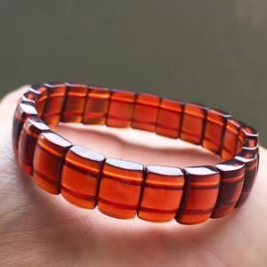 【送料無料】ブレスレット　アクセサリ―　オレンジガーネットクリスタルビーズブレスレットtop quality natural orange garnet crystal rectangle beads bracelet aaaa