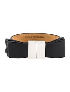 【送料無料】ブレスレット　アクセサリ―　ドルレザーボウカフブレスレット 285 balenciaga leather bow cuff bracelet