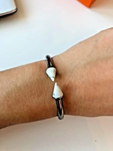 【送料無料】ブレスレット　アクセサリ―　ミニチタンシルバーブレスレットvita fede mini titan silver and marble bracelet