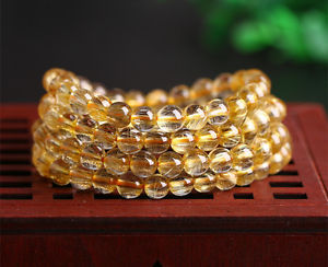 【送料無料】ブレスレット　アクセサリ&mdash;　ルチルビーズブレスレットgenuine natural gold rutilated quartz 108 beads wealth bracelet 7mm aaa｜hokushin