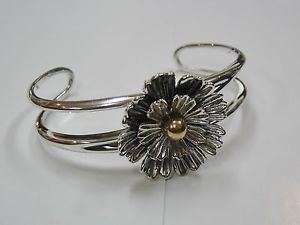 【送料無料】ブレスレット　アクセサリ―　ビンテージジョセフエスポジートカフブレスレットvintage joseph esposito espo flower cuff bracelet n245v