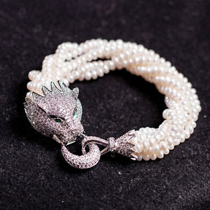【送料無料】ブレスレット　アクセサリ―　ブレスレット6ミニd culture｀freshwater925a15bracelet six row mini pearl d culturefreshwater leopard silver 925 class a15