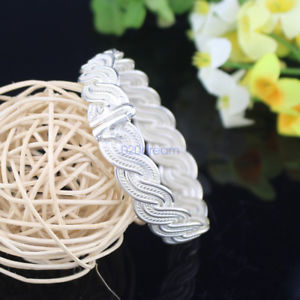 【送料無料】ブレスレット　アクセサリ―　スターリングシルバーシルクブレスレットクラフトreal 925 sterling silver braided silk bracelet all handwork filigree craft gift