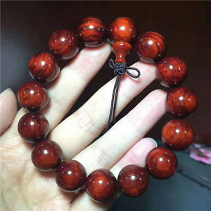 【送料無料】ブレスレット　アクセサリ―　ブレスレットnatural venus lobular red sandalwood bracelet 15mm aaa