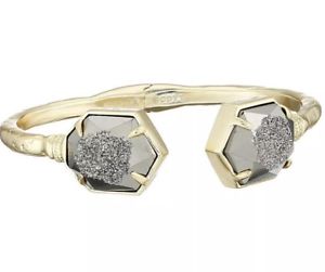 【送料無料】ブレスレット　アクセサリ―　スコットメタリックメノウブレスレットkendra scott metallic jan drusy agate bracelet nwot rare