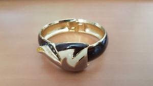 【送料無料】ブレスレット アクセサリ— ジュエリーブレスレットゴールドメタルパリエナメルカフjewelrybracelet gold metal cuff enamel by balenciaga paris ref 70|hokushin