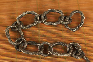【送料無料】ブレスレット　アクセサリ&mdash;　シルバーハンドヘルクールブレスレット100 old fine 925 silver hand carved hell cool bracelet｜hokushin 32,487円