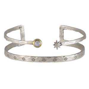 【送料無料】ブレスレット　アクセサリ&mdash;　ワックスカフミリスターリングムーンストーンwaxing poetic wandering star duality cuff [ws8ms] sterling, brass amp; moonstone｜hokushin