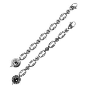 【送料無料】ブレスレット　アクセサリ―　スターリングリゾーツスターリングシルバーブレスレットオニキス
