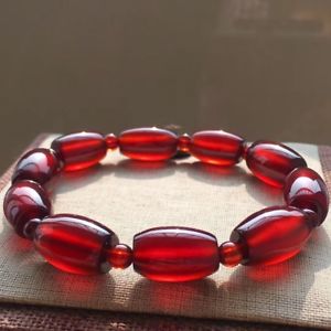【送料無料】ブレスレット　アクセサリ―　オレンジレッドガーネットクリスタルバレルビーズブレスレットtop quality natural orange red garnet crystal barrel beads bracelet aaaa