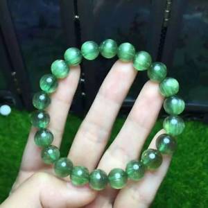【送料無料】ブレスレット アクセサリ— アパタイトキャットアイブレスレット9mmaaaanatural green apatite cat eye crystal round beads bracelet 9mm aaaa|hokushin