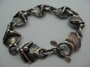 【送料無料】ブレスレット アクセサリ— ヴィンテージデザイナー925hand made very beautiful vintage designer bracelet silver 925|hokushin