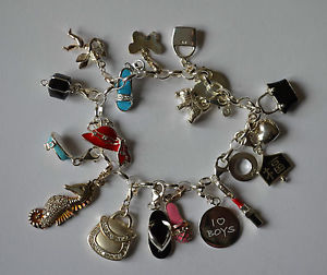 【送料無料】ブレスレット　アクセサリ―　スターリングシルバーブレスレット925 sterling silver charms bracelets great gift