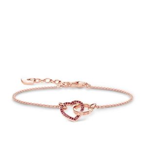 【貨物輸送無料】腕輪 佩び物― トーマスローズゴールドハートブレスレットgenuine thomas sabo rose gold together heart bracelet ta1648gar