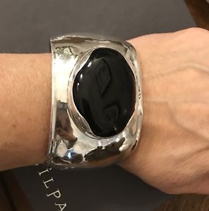 【送料無料】ブレスレット アクセサリ— カフブレスレットスターリングシルバーラージワイド|hokushin