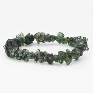 【送料無料】ブレスレット　アクセサリ―　チップビーズブレスレットチェコヒーリングmoldavite polished chips beaded bracelet 193g czech republic healing b035a 37,037円