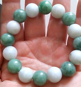 【送料無料】ブレスレット　アクセサリ&mdash;　ナチュラルブレスレットoutstanding 100 natural icylight greengreen jade jadeite bracelet, 77 12｜hokushin