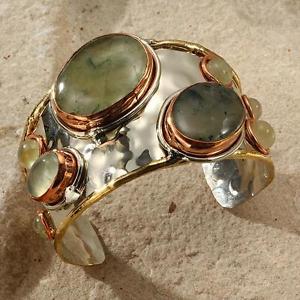 【送料無料】ブレスレット アクセサリ— タラサカフブレスレット tara mesa prehnite cuff bracelet|hokushin