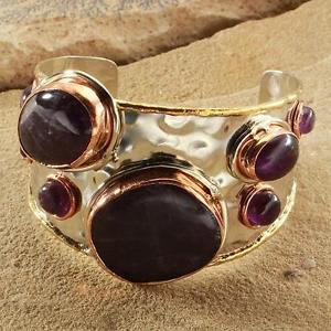 【送料無料】ブレスレット　アクセサリ―　タラサアメジストカフブレスレット tara mesa 6240ctw amethyst cuff bracelet