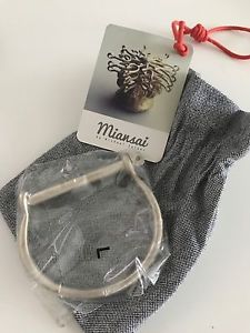 【送料無料】ブレスレット　アクセサリ―　スターリングシルバーネジブレスレットブランドmiansai sterling silver screw bracelet, brand , brushed finish