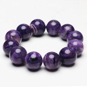 【送料無料】ブレスレット　アクセサリ―　クリスタルビーズブレスレットストレッチ185mm natural purple charoite crystal gemstone stretch beads bracelet zlbb011