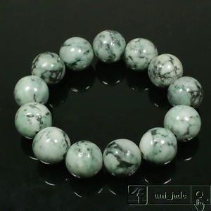 【送料無料】ブレスレット　アクセサリ―　16mm100ブレスレットlarge 16mm round beads raw finishing green bracelet 100 handmade a jadeite jade