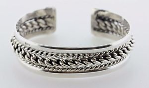 【送料無料】ブレスレット　アクセサリ―　ビンテージエジプトカフブレスレットvintage 900 silver 1950s keneh egypt braided cuff bracelet 725 adjustable 42,887円