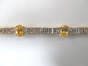 【送料無料】ブレスレット　アクセサリ―　ゴールドブレスレット14k gold cz bracelet 634