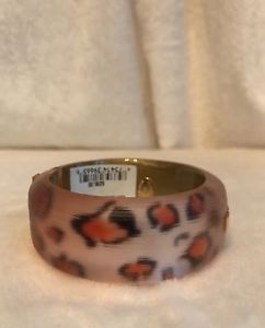 【送料無料】ブレスレット　アクセサリ―　ピンクオレンジブラックleopard print luciteニューalexis bittarmediumブレスレット