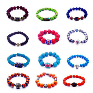 【貨物輸送無料】腕輪 付属品― 瑠璃40ブレスレッツロットチベットネパールw2347handmade glass beads 40 bracelets whole lot tibet nepal w2347 ブレスレット-ジュエリー・アクセサリー-男女兼用アクセサリー