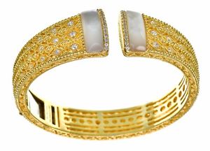 【貨物輸送無料】腕輪 付属品― ジュディスripkaスターリングbracele大いさ6 small重量ポンド14kjudith ripka sterling14k clad white mother of pearl bracele size small 6l ブレスレット-ジュエリー・アクセサリー-男女兼用アクセサリー