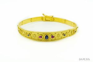 ブレスレット アクセサリ— 925スターリング22kビザンチンブレスレットルビーサファイアbyzantine bracelet rubies sapphires 925 sterling silver 22k gold plated ブレスレット アクセサリ— 925スターリング22kビザンチンブレスレットルビーサファイアbyzantine bracelet rubies sapphires 925 sterling silver 22k gold plated