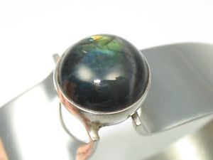 【送料無料】ブレスレット　アクセサリ―　コルフィンランドビンテージデザイナーシルバーブレスレットkalevala koru finland vintage designer labradorite 925 silver bracelet