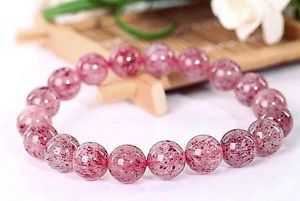 【貨物輸送無料】腕輪 佩び物― ラウンド腕輪105粍 rare 6a natural pinkstrawberry quartz crystal round bracelet gift bl9677