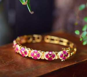 【貨物輸送無料】腕輪 付属物― ファッションミャンマールビーシルバーブレスレットcertified fashion myanmar ruby 925 silver bracelet engagement wedding gifts