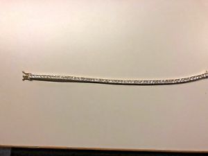 【貨物輸送無料】腕輪 付属物― イエローゴールドテニスブレスレット14k yellow gold tennis bracelet cz  725