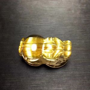 【送料無料】ブレスレット　アクセサリ―　ルチルドラゴンシェイプペンダントnatural gold rutilated quartz dragon pi xiu shape woman pendant aaaa
