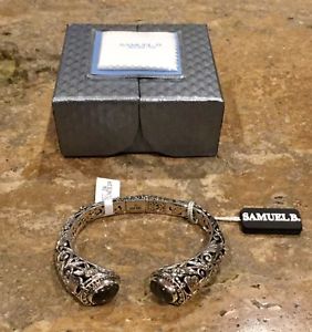 【貨物輸送無料】腕輪 付属物― スターリングシルバーサミュエルカフブレスレットワウartisan sterling silver by samuel b 18k 714 labradorite cuff bracelet wow